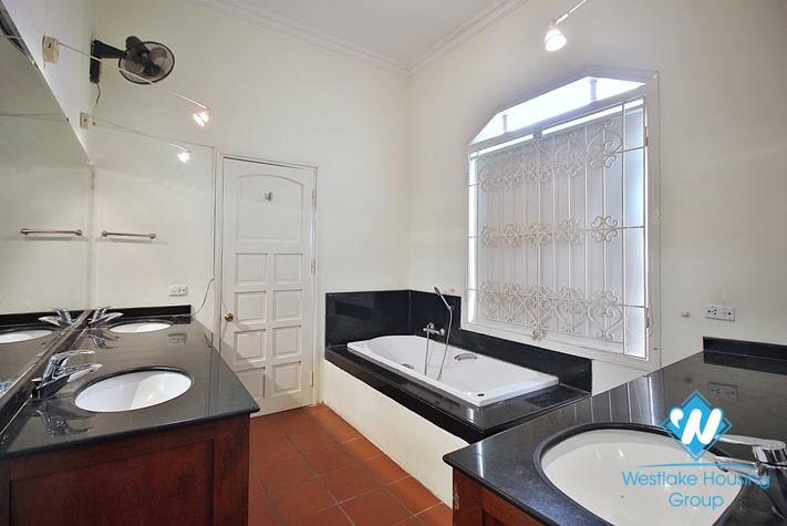 Charming villa for rent in Tay Ho with swimming pool and large garden yard