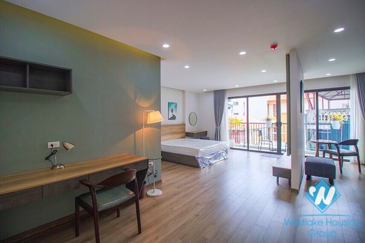 Modern 2 bedrooms apartment with huge terrace for rent in Vu Mien, Yen Phu village
