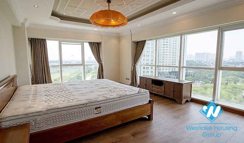 Golf and lake view 4 bedroom apartment for rent in L1 building, Ciputra, Tay Ho