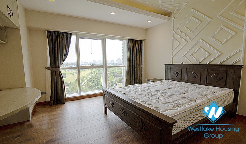 Golf and lake view 4 bedroom apartment for rent in L1 building, Ciputra, Tay Ho