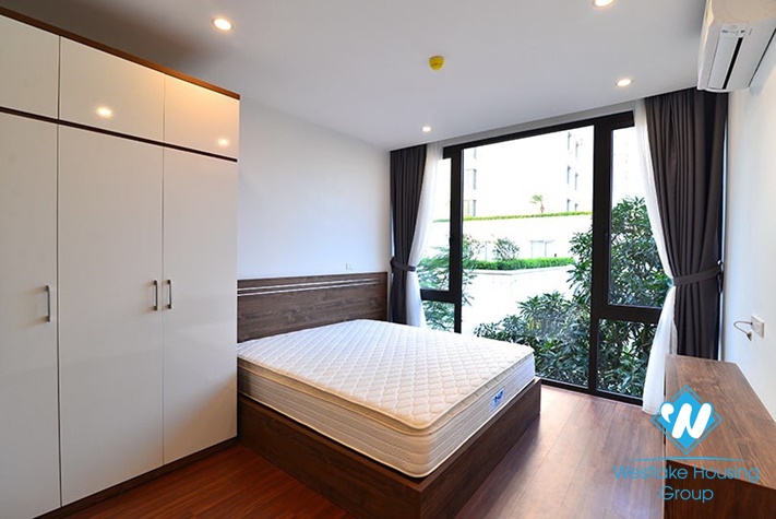 New and beautiful three bedrooms apartment for rent in Nghi Tam village, Tay Ho district, Ha Noi.