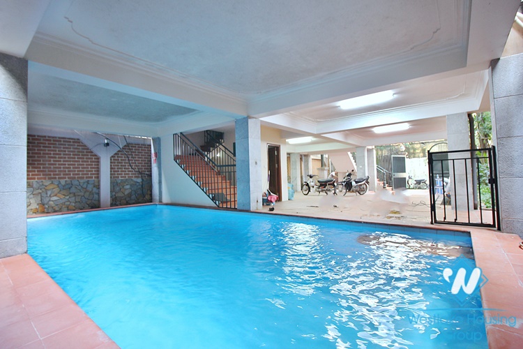 Modern house with swimming pool for lease in To Ngoc Van street, Tay Ho, Hanoi