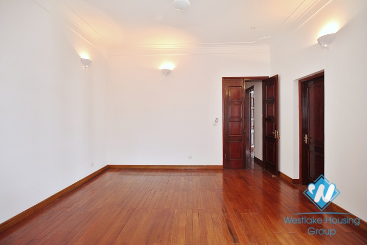 French unfurnished house with swimming pool for rent in Dang Thai Mai, Tay Ho