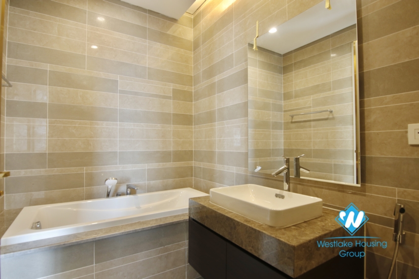 Three bedroom lake view apartment for rent in Sun Grand City Thuy Khue.