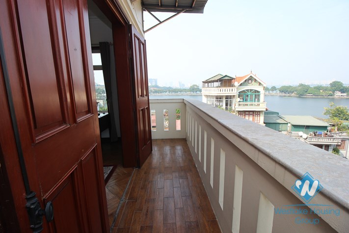 Super spacious, newly renovated lake view apartment for rent in Truc Bach, Ba Dinh