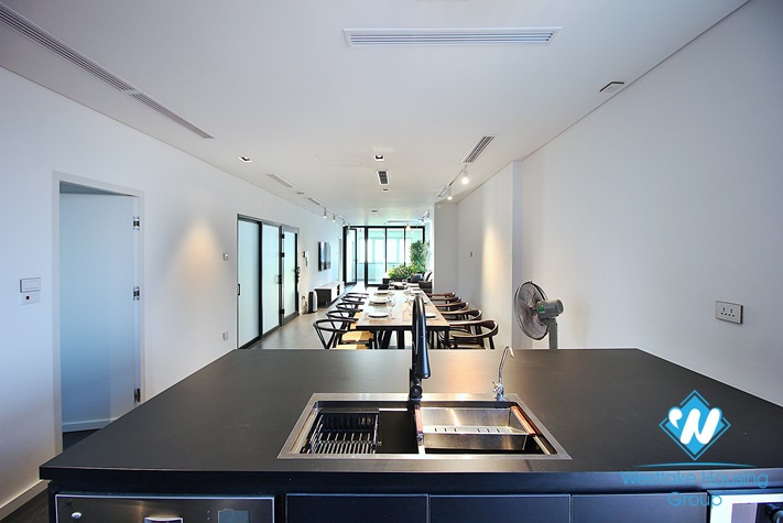 Morden style apartment with 4 bedrooms for rent on Au Co st, Tay Ho District 