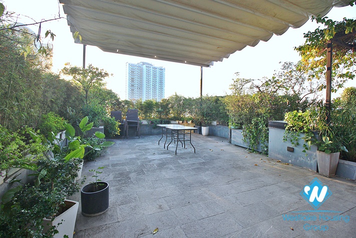 Morden style apartment with 4 bedrooms for rent on Au Co st, Tay Ho District 