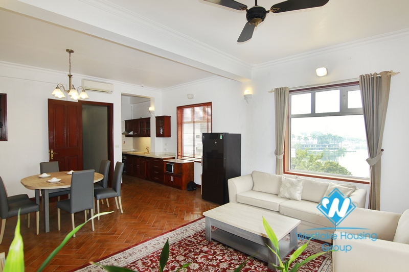 Super spacious, newly renovated lake view apartment for rent in Truc Bach, Ba Dinh