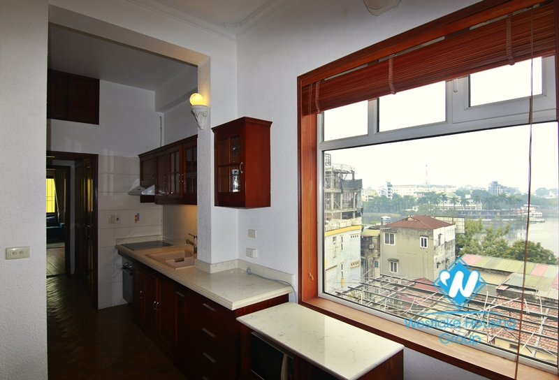 Super spacious, newly renovated lake view apartment for rent in Truc Bach, Ba Dinh