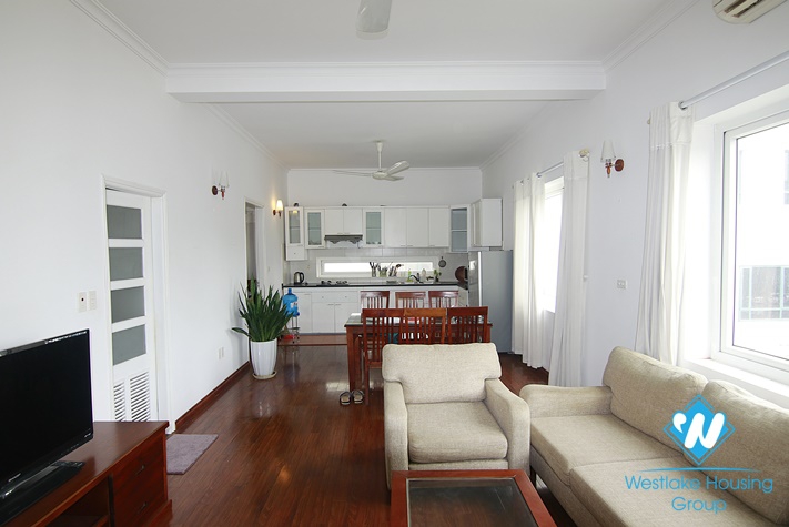 Old style apartment with 2 bedrooms for rent on Tu Hoa st, Tay Ho District