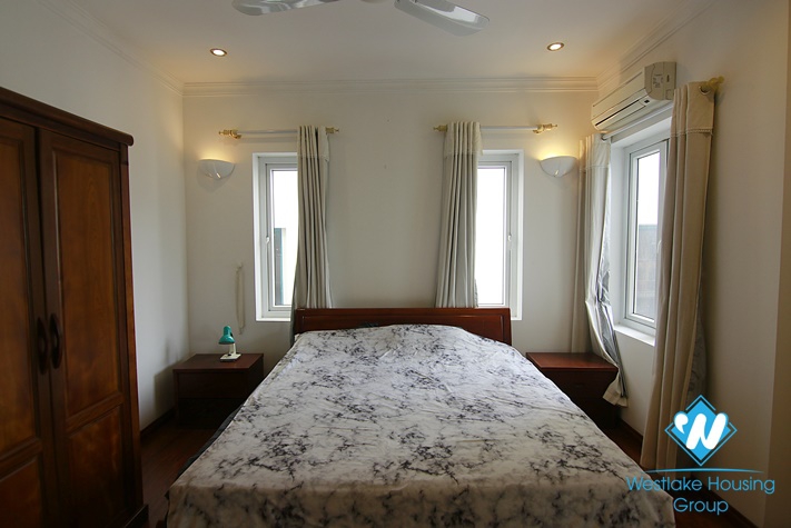 Old style apartment with 2 bedrooms for rent on Tu Hoa st, Tay Ho District