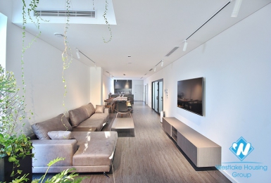 Morden style apartment with 4 bedrooms for rent on Au Co st, Tay Ho District 