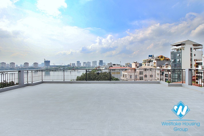 Lake view - with big balcony apartment for rent in To Ngoc Van st, Tay Ho District 