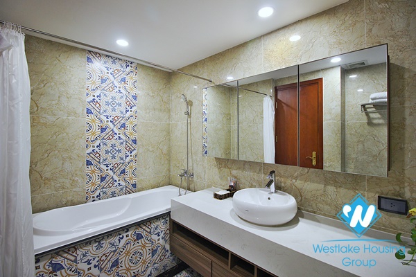 A modern 2 bedroom apartment with big balcony and lake view in Xuan dieu, Tay ho