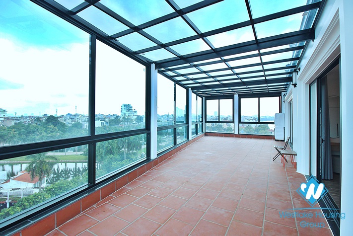 High-end floor 2 beds apartment with huge balcony for rent in Tu Hoa, Tay Ho