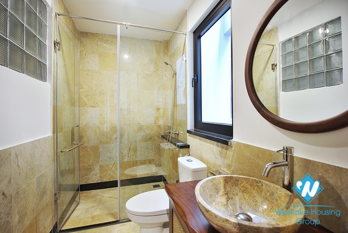 Brand new and lake view 4 beds duplex apartment for rent in Tay Ho area
