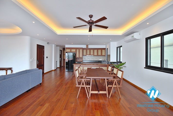 Brand new and lake view 4 beds duplex apartment for rent in Tay Ho area