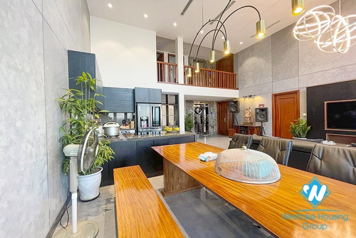 A brand new duplex in An Duong Vuong with river view for rent 