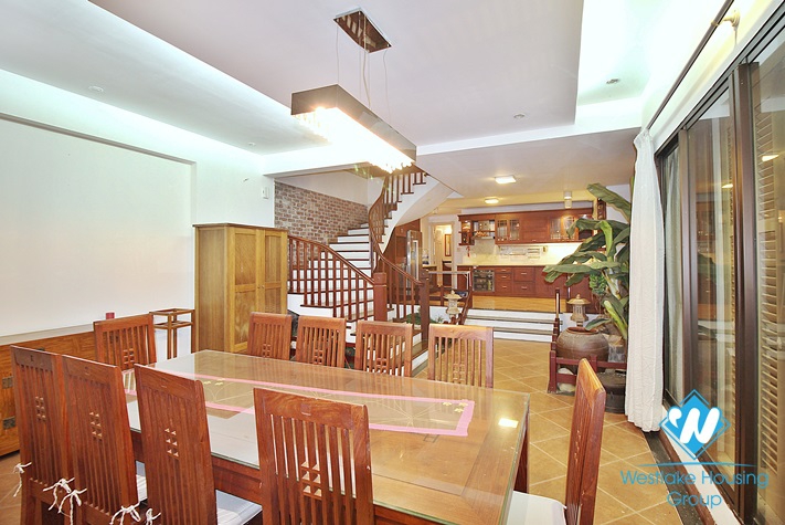 Lake-view 4 bedrooms house for rent in To Ngoc Van st, Tay Ho