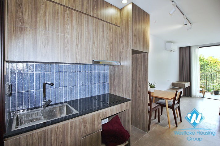 Bright studio with huge balcony for rent in Au Co st, Tay Ho