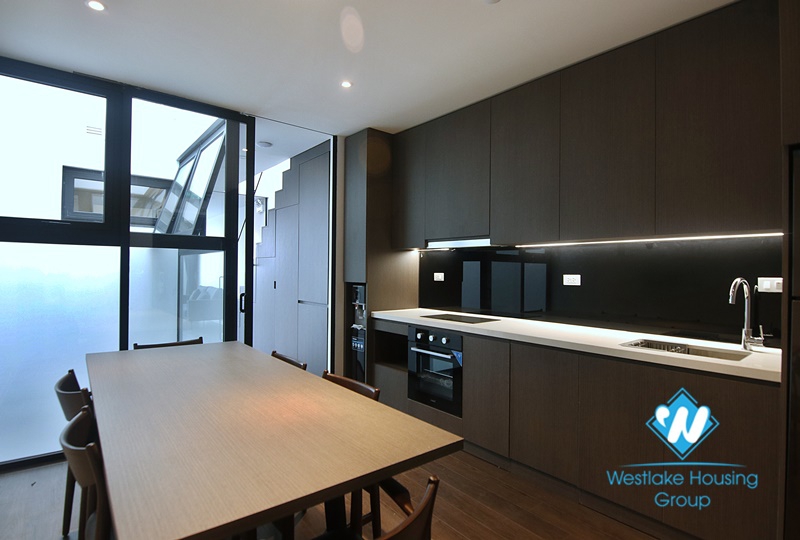 One bedroom duplex lake view apartment for rent in Truc Bach.