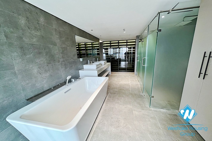 Classy 4-bedroom apartment with great city/lake view