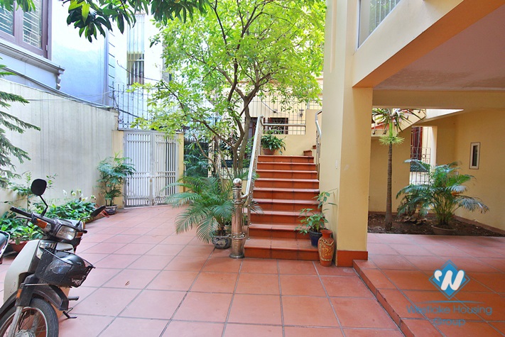 Large house with outside swimming pool for rent in Westlake area, Tay Ho district, Hanoi- unfurnished.