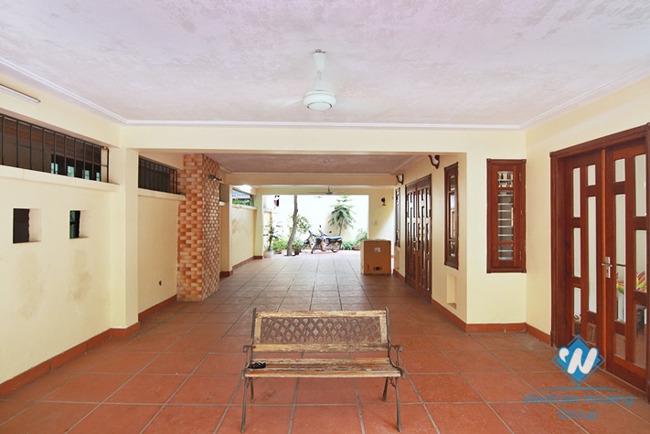 Large house with outside swimming pool for rent in Westlake area, Tay Ho district, Hanoi- unfurnished.