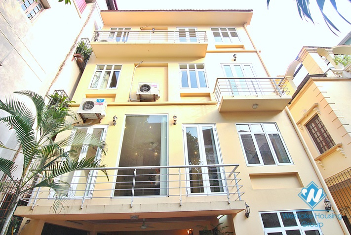 Large house with outside swimming pool for rent in Westlake area, Tay Ho district, Hanoi- unfurnished.