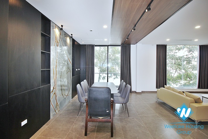 Lake view duplex three bedrooms apartment for rent in Nhat Chieu, Tay Ho