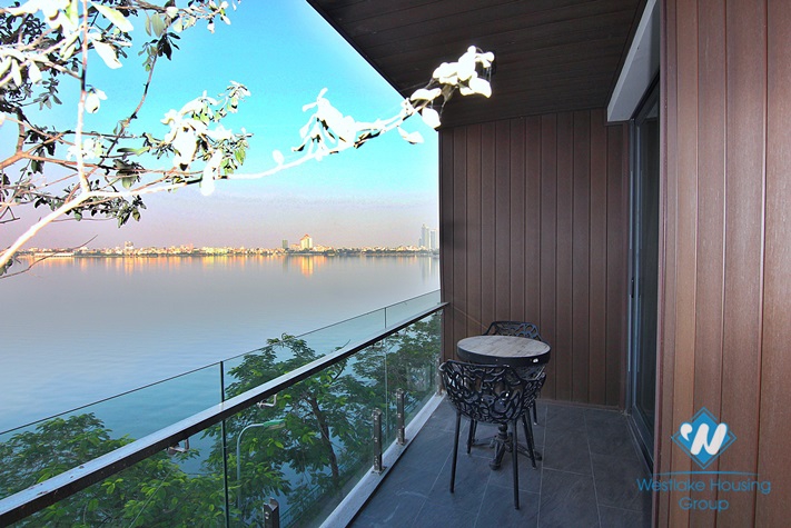 Lake view one bedroom apartment for rent in Nguyen Dinh Thi st, Tay Ho