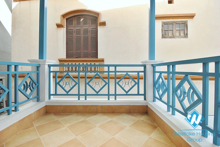 Outdoor pool four bedrooms house for lease in  Au Co st, Tay Ho