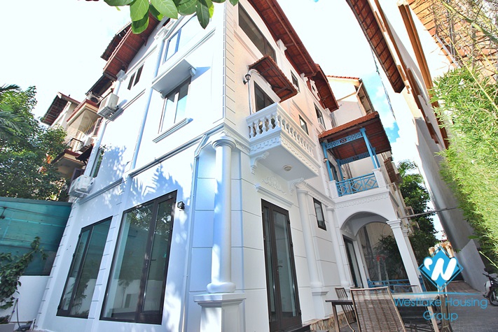 Outdoor pool four bedrooms house for lease in  Au Co st, Tay Ho