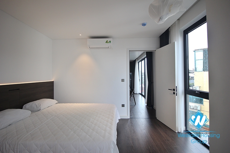 Morden and bright 02 bedroom apartment for rent in Truc Bach area, Ba Dinh, Hanoi