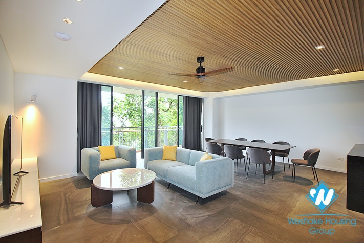 Brand new and lake view 3beds apartment for rent in Tay Ho area
