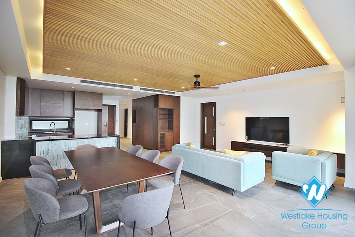 Brand new and lake view 3beds apartment for rent in Tay Ho area