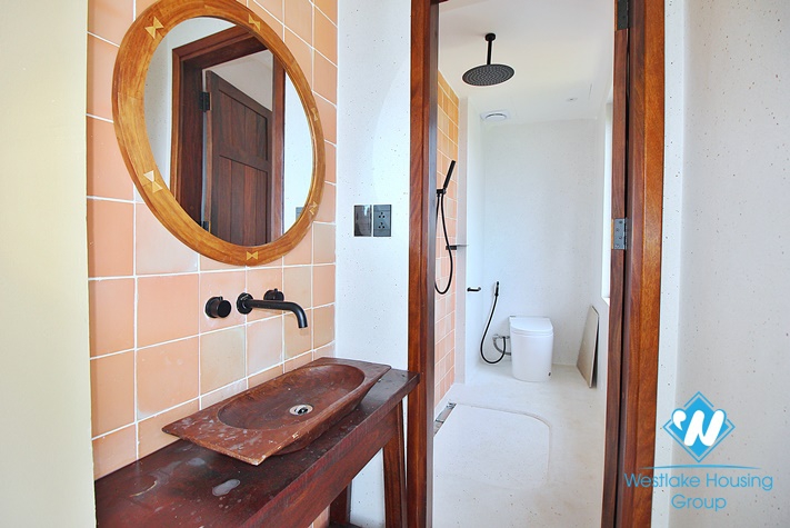 Duplex apartment with swimming pool for rent in Tay Ho district 