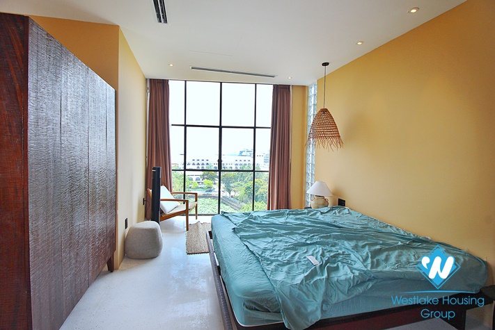 Duplex apartment with swimming pool for rent in Tay Ho district 