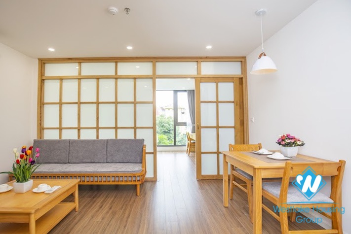 Bright one bedroom apartment for rent in Phan Ke Binh st, Ba Dinh district.