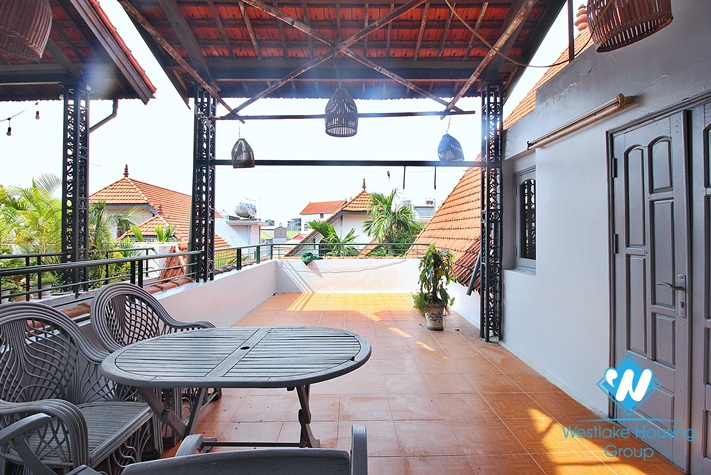 Well finished house to rent in Tay Ho with lots of light and space