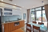 Huge balcony 1 bedroom apartment for rent in To Ngoc Van st, Tay Ho