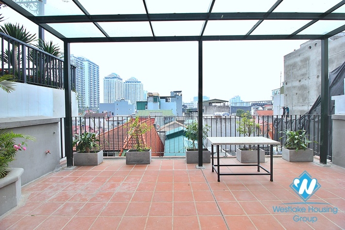 Huge balcony 1 bedroom apartment for rent in To Ngoc Van st, Tay Ho