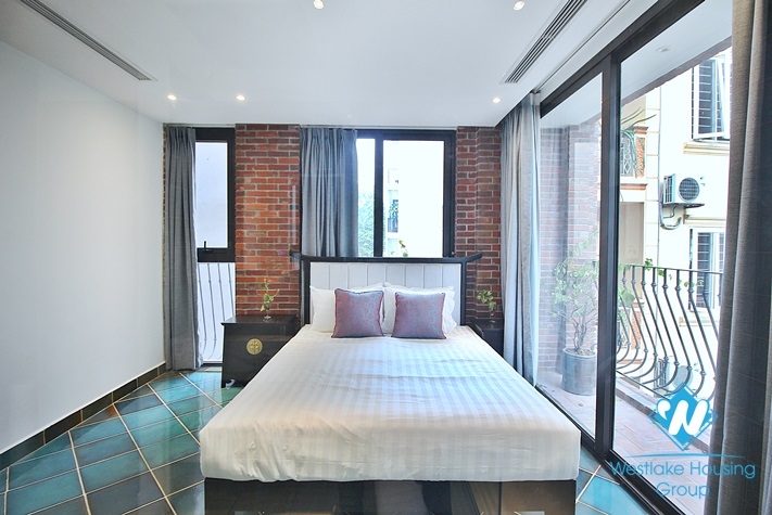 An unique and strange style 4 bedrooms apartment for rent in Dang Thai Mai, Tay Ho