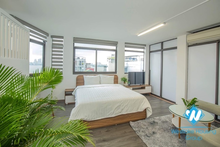 Nice apartment Studio in hight floor for rent in Vu Mien st, Tay Ho district.