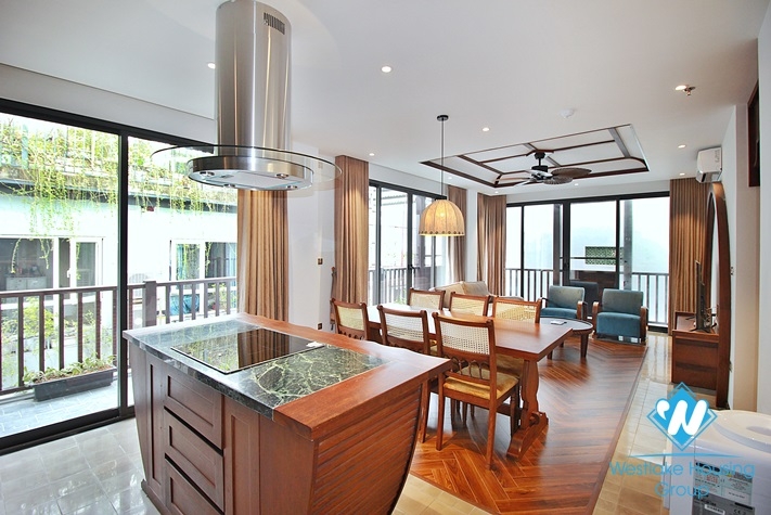 High floor 3 bedrooms apartment for rent in To Ngoc Van st, Tay Ho