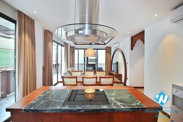 High floor 3 bedrooms apartment for rent in To Ngoc Van st, Tay Ho