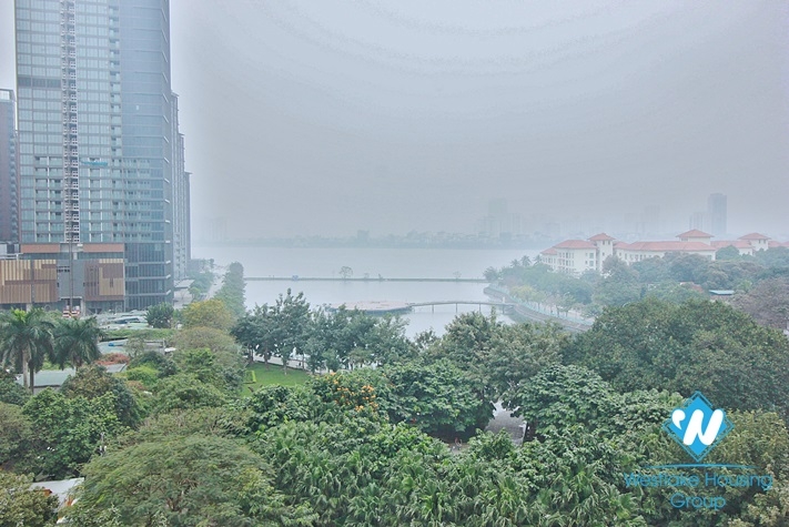 Stunning Scandinavian styled apartment with lake view and 4 bedrooms for rent in Westlake Tay ho, Hanoi, Vietnam