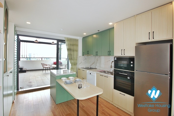 A pretty and brand new 1 bedroom apartment for rent in Tay Ho area