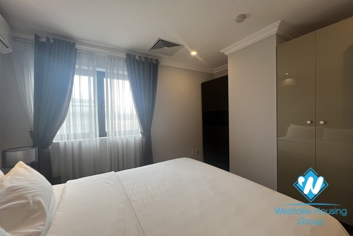 Lovely and lake view 3 bedrooms apartment for rent in Truc Bach