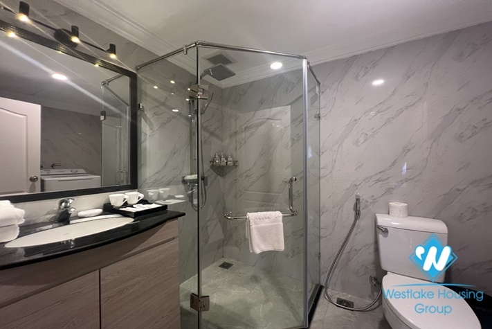 Lovely and lake view 3 bedrooms apartment for rent in Truc Bach